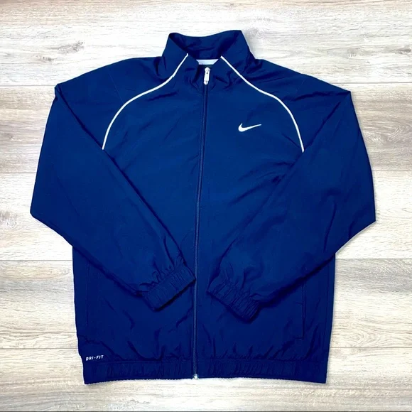Nike Dry Fit Jacket Navy Blue Large - Picture 2 of 15